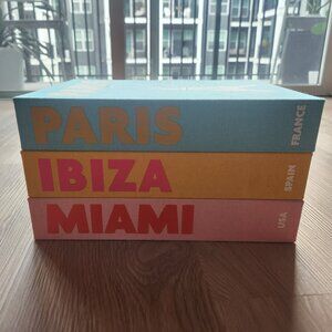 Paris, Miami, and Ibiza Book Boxes - Brand New